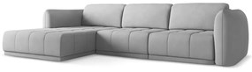 Divano angolare grigio chiaro (con penisola a sinistra) Hoku – Makamii