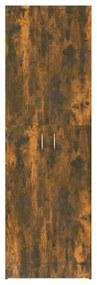 Armadio per ufficio rovere fumo 60x32x190 cm legno multistrato