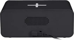 Solight CA07B - Orologio digitale con caricatore wireless Qi 230V/CR2032 nero