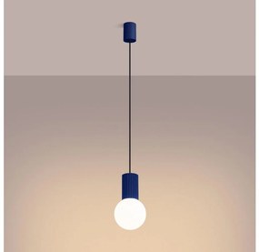 Sollux SL.1739 - Lampadario a sospensione con filo HALO 1xG9/8W/230V diametro 12 cm blu