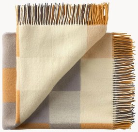 Coperta in lana con frange Plain