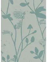Sian Zeng Tapete Feather Plant - Aquamarine