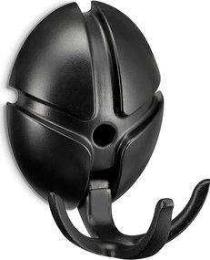 Gancio da parete nero in plastica Tick – Spinder Design
