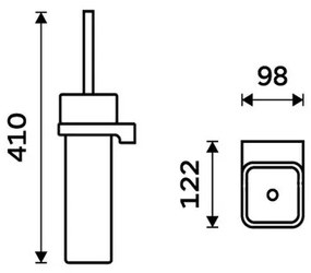 NIMCO MAC 29094K-90 - Scopino a parete MAYA bianco/opaco nero