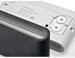 LED2 - Lampada da parete per esterni FLAT 2xLED/5W/230V IP65 nero