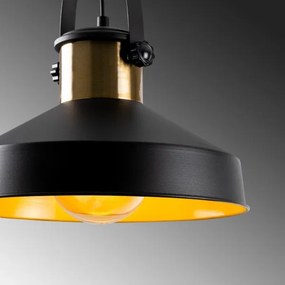 Lampadario a sospensione con cavo DODO 1xE27/40W/230V nero/bronzo