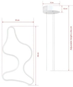 Lampada a sospensione LED su cavo ARTISAN LED/36W/230V 6500K bianco