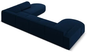 Divano angolare in velluto blu (angolo destro) Jodie - Micadoni Home