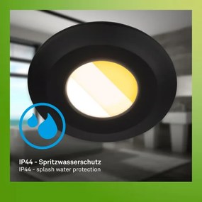 Briloner 7588035 - SET 3xLED plafoniera da soffitto per bagno KLIRA 3xLED/4,9W/230V IP44 nero