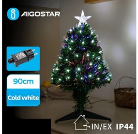 Aigostar - LED da esterno Albero di Natale LED/3,6W/230V 90 cm IP44 bianco freddo