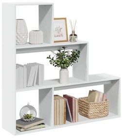Libreria Divisorio 3 Ripiani Bianca 123x29x123 Cm İn Truciolato /