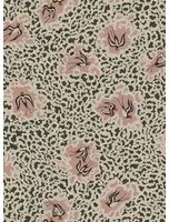 Josephine Munsey Carta da parati Bea's Swallows - Chaingate Green and Ham Pink