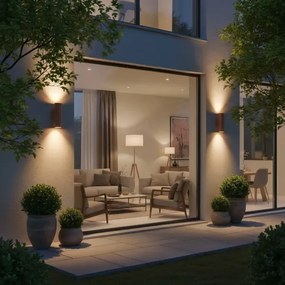 Ideal Lux - Applique da parete per esterni GUN 1xE27/60W/230V 31 cm IP54 marrone