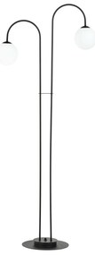Lampadario Minimal Utu Acciaio Nero 2 Luci E14 Ip20