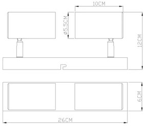Globo 57911-2P - Faretto ROBBY 2xGU10/25W/230V arancione