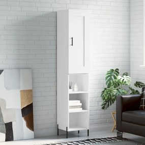 Credenza Bianca 34,5x34x180 Cm İn Legno Multistrato /