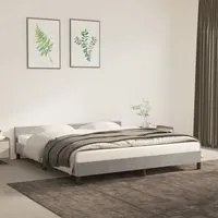 Giroletto con Testiera Grigio Chiaro 180x200 cm in Velluto 347585