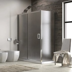 Box doccia angolo 110x80 vetro opaco altezza 180cm  K410NS - KAMALU