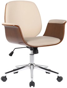 Sedia Ufficio Kemberg: Eleganza E Comfort Ergonomico / Walnuss/creme