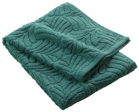 Asciugamano verde in spugna di cotone 50x90 cm Madeira - douceur d'intérieur