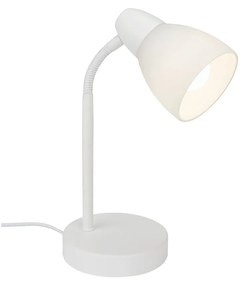 Lampada Da Tavolo Nordico Masani Metallo Bianco 1 Luce E14