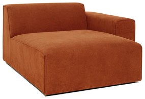 Modulo divano in velluto a coste arancione (angolo destro) Sting - Scandic