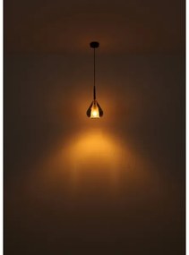 Globo 15542 - Lampadario a sospensione con filo GEEKY 1xE27/60W/230V diametro 20 cm nero