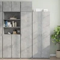 Mobile Sottile Grigio Cemento 45x42,5x225 cm in Truciolato 3281290