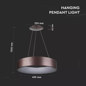 Lampadario a sospensione con filo LED dimmerabile 1xLED/20W/230V