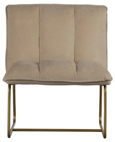 Poltrona beige con struttura in oro Fie Fire - WOOOD