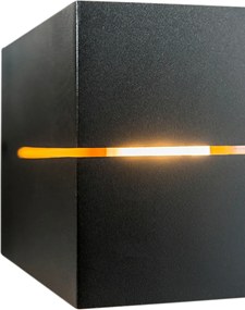 Set di 4 applique intelligenti nere con oro 9,7 cm Incl. Wifi G9 - Transfer Groove