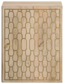 Mobile da bagno a parete 38x33x48 cm in legno massello di mango