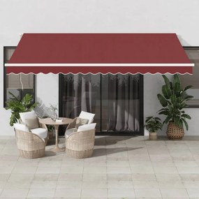 Tenda Da Sole Retrattile Automatica Con Led Bordò 450x350 Cm /