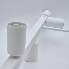 Lampadario a sospensione con supporto rigido ASTRID 6xE27/60W/230V bianco