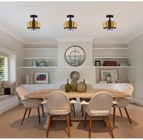 Lampadario a plafone SPIEGA 1xE27/60W/230V oro/nero