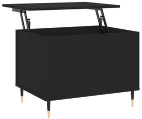 Tavolino da salotto nero 60x44,5x45 cm in legno multistrato