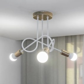 Plafoniera OXFORD 3xE27/15W/230V oro/bianco