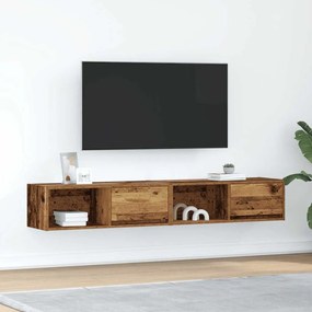 Mobili Porta Tv 2 Pz Legno Antico 80x31x25,5 Cm İn Truciolato /