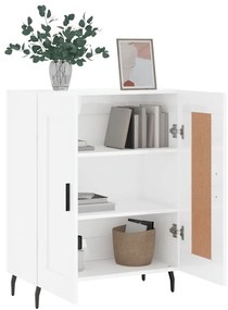 Credenza 69,5x34x90 cm in legno multistrato bianco lucido