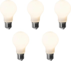 Set di 5 Lampadine LED dimmerabili E27 A60 Opale 7W 806 lm 3000K
