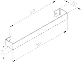 Sapho - Porta asciugamani a parete COLONNA 8x51 cm cromo lucido