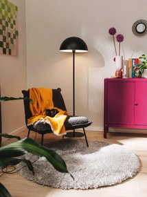 benuta Pop Tappeto a pelo lungo rotondo Ricky Grigio ø 80 cm rotondo - Tappeto design moderno soggiorno
