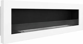 Camino a bioetanolo da incasso parete biocamino 120x40 LIVORNO 120 Bianco
