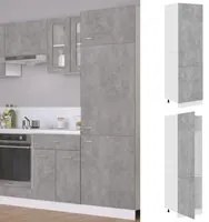 Armadio per Frigo Grigio Cemento 60x57x207 cm in Truciolato 802542