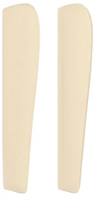 Testiera ad orecchio crema 83x23x118/128 cm in tessuto