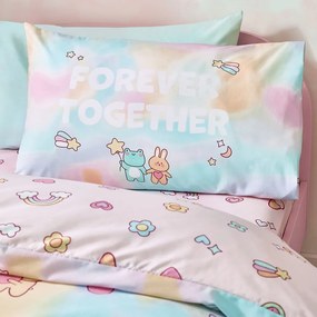 Biancheria da letto per bambini rosa per letto singolo 135x200 cm Forever Together – Catherine Lansfield
