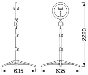 Ledvance - LED Lampada dimmerabile con un supporto e supporto per vlogging LED/6W/USB