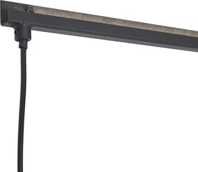 Lampada da parete moderna nera con LED inclusi - Letterbox