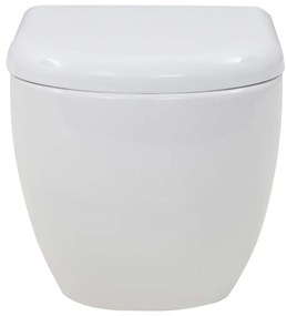 WC a Muro con Sciacquone Nascosto in Ceramica Bianco