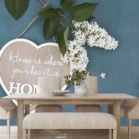 Carta da parati autoadesiva – Cuore con citazione - Home is where your heart is